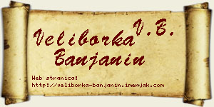 Veliborka Banjanin vizit kartica